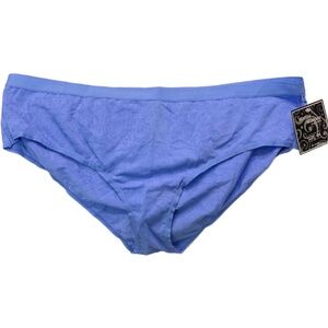 Bikini Panties Size 4X Comfortable Floral Periwinkle Mesh New Lingerie Underwear